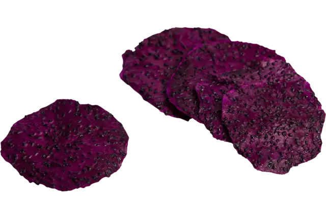 Gedr. rode pitahaya schijfjes 50-60st kist 15 stuks